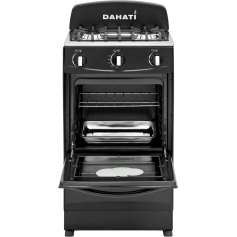 купить в Запорожье Газовая двухконфорочная плита DAHATI 2000-22B BLACK/STEEL чугунная решетка в Запорожье